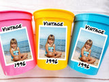 Custom Plastic Party Cups Personalized Party Cups Personalized 30th 40th 50th Birthday Cups Vintage Year Cups Face Party Cups Decorations