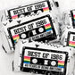 30 - 40th Birthday Cassette Tape Stickers 40th Birthday Stickers or Mini Candy Bar Wrapper Vintage 40th Birthday Best of 1985 Birthday