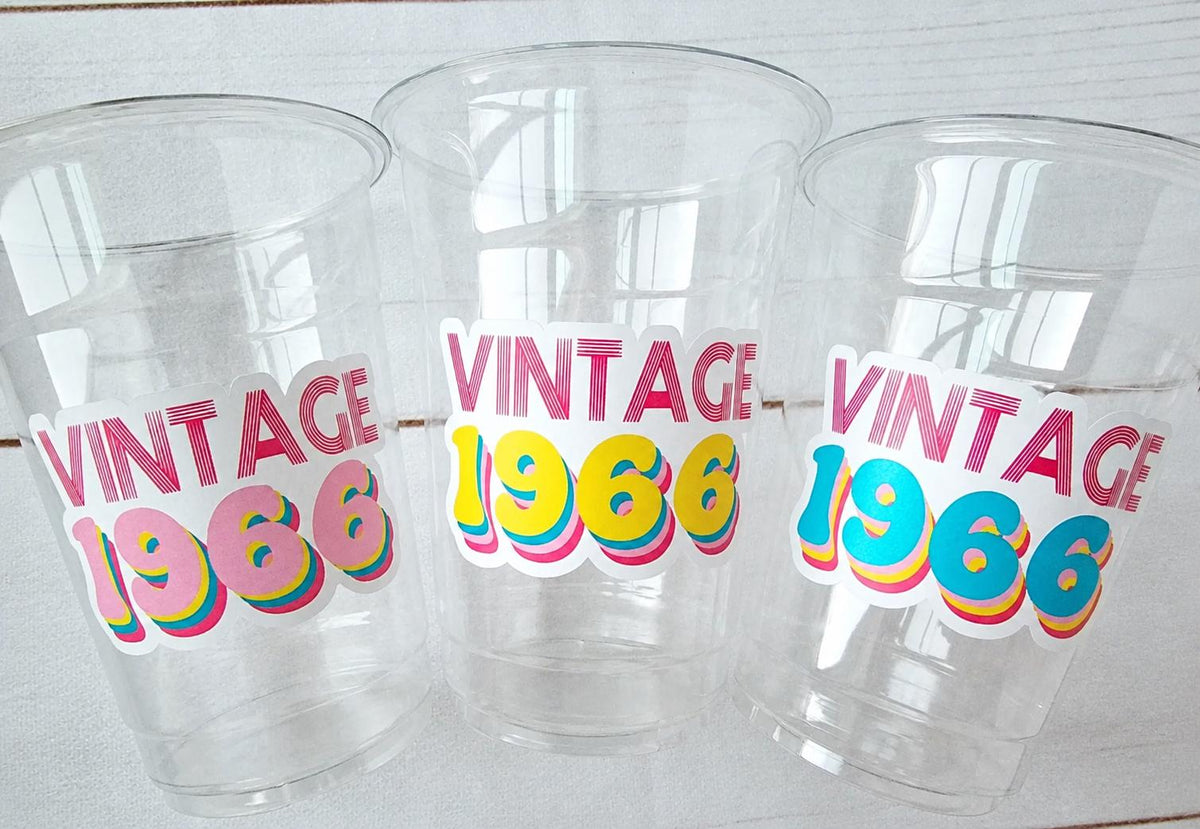 60th PARTY CUPS - Vintage 1964 Cups Best of 1964 60th Birthday Party 60th Birthday Favors 60th Party 60th Party Decorations 1964 Birthday