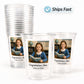 Personalized Graduation Photo Cups – Custom Class of 2026 Party Cups with Picture & Name, 16oz Clear Graduation Favor Cups