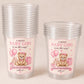 Baby Girl Shower Cups – Teddy Bear Baby Shower Favors – Pink Baby Shower Party Cups – Teddy Bear Decorations Supplies