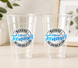 13th Birthday Party Cups - Warning Official Teenager Teenager Party Cups 13th birthday Party Favors 13th Party Decorations 2010 Birthday