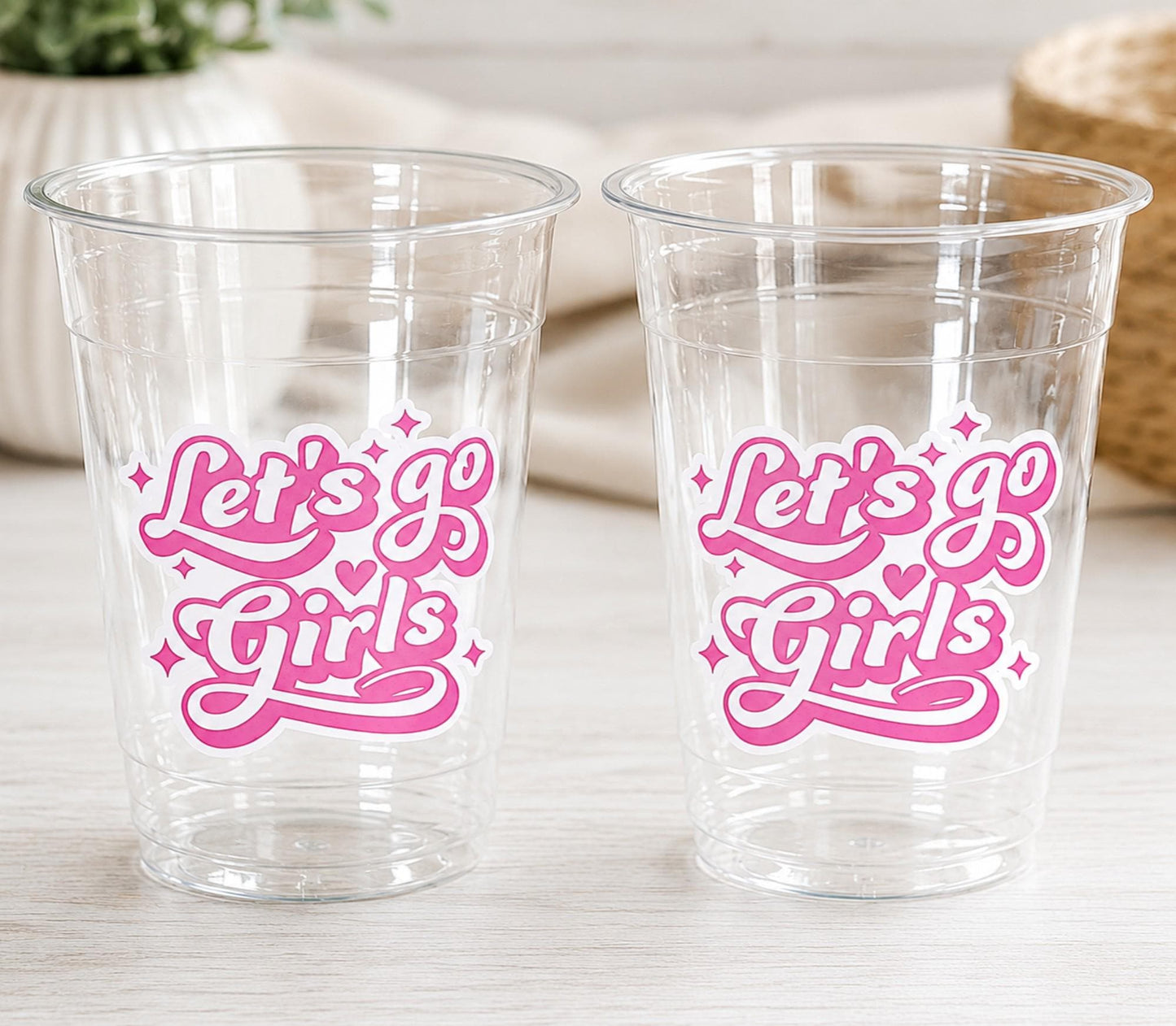 COWGIRL Let's Go Girls Party Cups Cowgirl Party Favor Cowgirl Bachelorette Party Cowgirl Birthday Rodeo Party Cow Print Hat Cups Disco