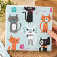 Cat Party Napkins (16ct) – Kitten Birthday Napkins, Cat Party Decorations, Cat Birthday Party Supplies, Paper Beverage Napkins