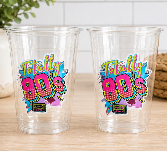 I Love the 80'S PARTY CUPS - 80's Birthday Cups 80's Party Cups 80's Decorations 80's Birthday Party 80's Birthday Party Decorations 80s 90s