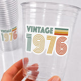 50th PARTY CUPS - 50 and Fabulous 50th Birthday Party 50th Birthday Favors Vintage 1975 Cups 50th Party Decorations 1975 Birthday Party Cups