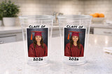 Custom Graduation Cups Custom Plastic Cups Personalized Photo Graduation Cups Custom Grad Photo Cups 2026 Graduation Party Cups Grad Favors