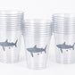 Shark Party Cups | 16oz Clear Shark Birthday Cups | Ocean Theme Party Decorations | Shark Birthday Favor Cups | Beach Party Cups