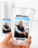 RETIREMENT PARTY CUPS - Retirement Party Favors Retired Party Cups Retirement Party Decorations Officially Retired Retirement Cups Retired