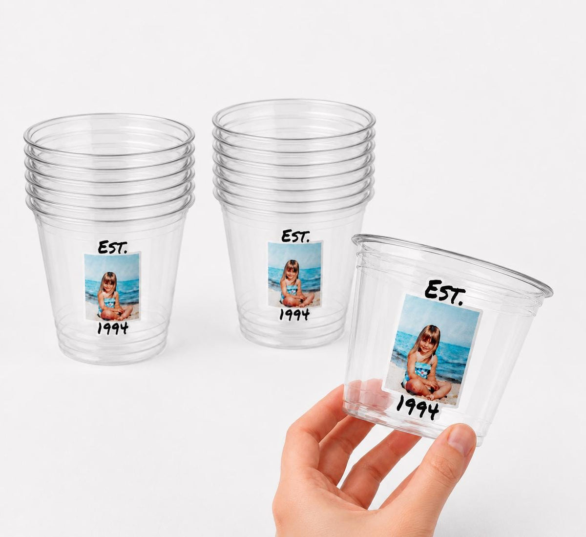 Custom Plastic Party Cups Personalized Party Cups Personalized Birthday Cups Vintage Party Cups Custom Face Party Cups Decorations wine Cups