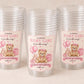 Baby Boy Shower Cups – Teddy Bear Baby Shower Favors – Blue Baby Shower Party Cups – Teddy Bear Decorations Supplies