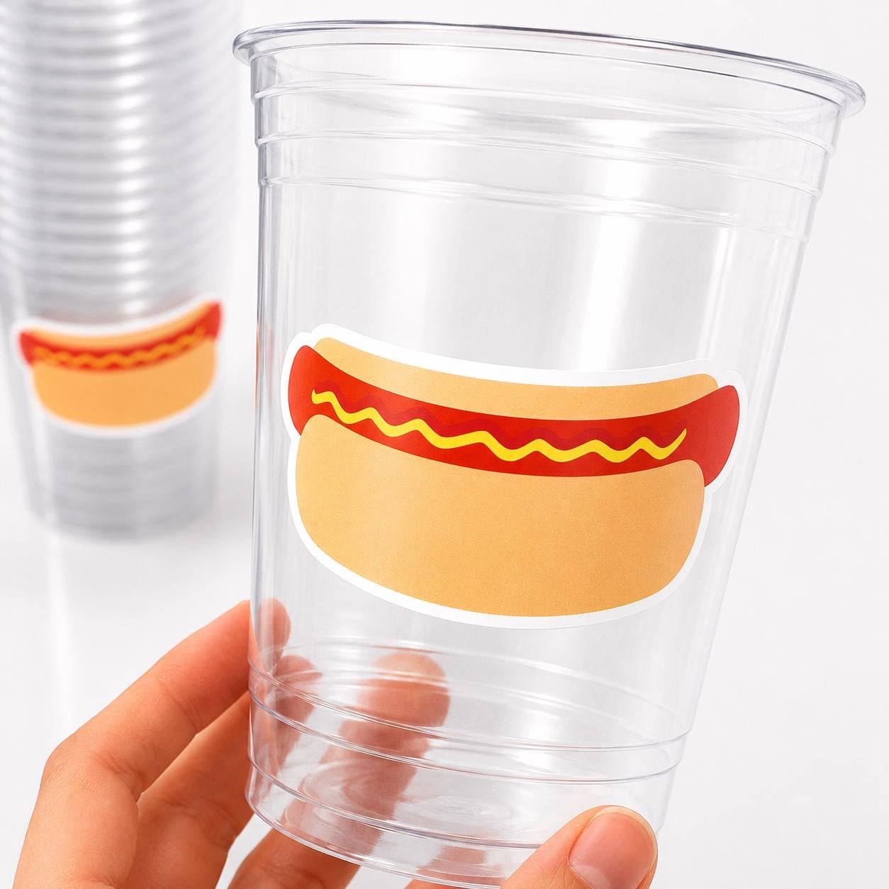 HOT DOG PARTY Cups -Hot Dog Birthday Party Hot Dog Party Hot Dog Treat Cup Hot Dog Birthday Decorations Hot Dog Party Favor 4th of July Cups