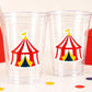 CIRCUS PARTY CUPS - Circus Birthday Cups Circus Party Favors Circus Party Cups Circus Baby Shower Circus Birthday Carnival Party Decorations