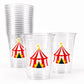 CIRCUS PARTY CUPS - Circus Birthday Cups Circus Party Favors Circus Party Cups Circus Baby Shower Circus Birthday Carnival Party Decorations