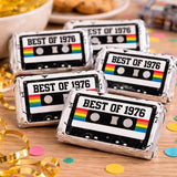 30 - 50th Birthday Cassette Tape Stickers 50th Birthday Stickers For Mini Candy Bar Wrapper Vintage 50th Birthday Best of 1973 Birthday