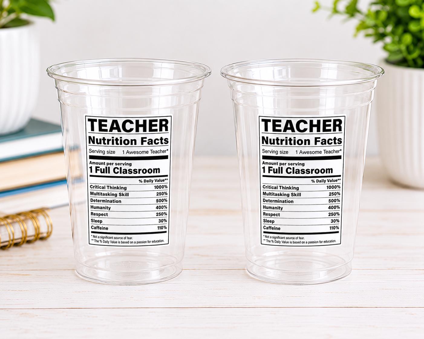 TEACHER PARTY CUPS Teacher Graduation Teacher Gifts Teacher Party Favors Appreciation Back to School Cups School Party Teacher Decoration