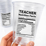 TEACHER PARTY CUPS Teacher Graduation Teacher Gifts Teacher Party Favors Appreciation Back to School Cups School Party Teacher Decoration
