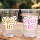 SWEET 16 PARTY Cups - Sweet Sixteen Party Cups Sweet 16 Party Cups Sweet Sixteen Party Favors Sweet Sixteen Party Favors 16th Birthday Party