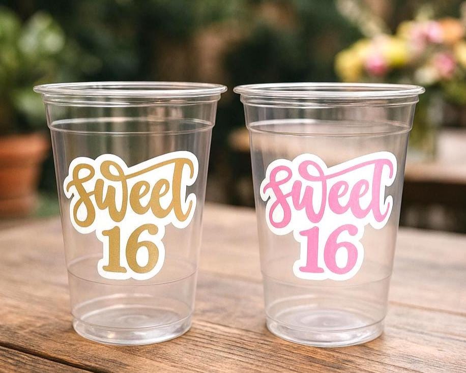 SWEET 16 PARTY Cups - Sweet Sixteen Party Cups Sweet 16 Party Cups Sweet Sixteen Party Favors Sweet Sixteen Party Favors 16th Birthday Party