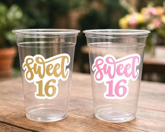 SWEET 16 PARTY Cups - Sweet Sixteen Party Cups Sweet 16 Party Cups Sweet Sixteen Party Favors Sweet Sixteen Party Favors 16th Birthday Party