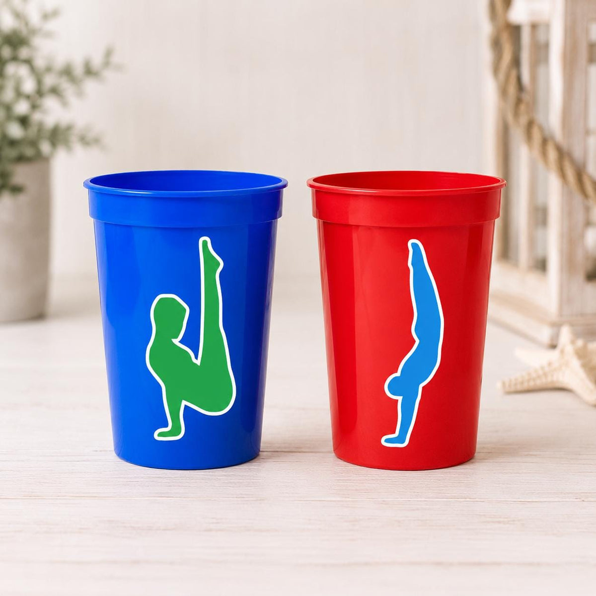 GYMNASTICS PARTY CUPS -Gymnast Party Cups Gymnastics Birthday Party Gymnast Party Cups Tumbling Gymnastics Party Favors Gymnast Party Favors