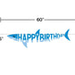 Shark Birthday Banner, Shark Birthday Decorations, Shark Happy Birthday Banner, Ocean Theme Party Decor, Under The Sea Party Supplies Theme