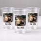 Custom Picture Cups 16oz Plastic Disposable Cups | Personalized Photo Cups with Est Year | Birthday Graduation Wedding Anniversary Funeral