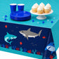 Shark Party Tablecloth, Shark Birthday Decorations, Ocean Party Table Cover, Under The Sea Party Supplies, Shark Theme Birthday Decor Supply
