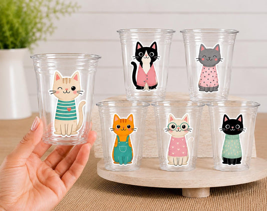 Cat Party Cups, Cat Birthday Cups, Cat Party, Cat Treat Cups, Cat Party Cups, Cat Decorations, Cat Cups, Kitty Party Cups, Cat Party Favors