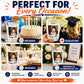 DIY Custom Photo Cup Kit | Personalized Photo Cups with Picture & Year | 12 Stickers + 12 Clear 16oz Cups | Birthday Favors | Graduation Cup