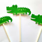 Alligator Cupcake Toppers - Alligator Birthday - Alligator Baby Shower - Jungle Cupcake Toppers - 12319450P