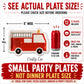 Fire Truck Party Plates 12ct | Firefighter Birthday Party Supplies | Fire Engine Plates | Kids Firetruck Decorations | Firefighter Party
