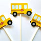 School Bus Cupcake Toppers School Bus Birthday School Bus Party School Bus Decorations School Bus Cake Toppers Bus Party School Bus Supplies