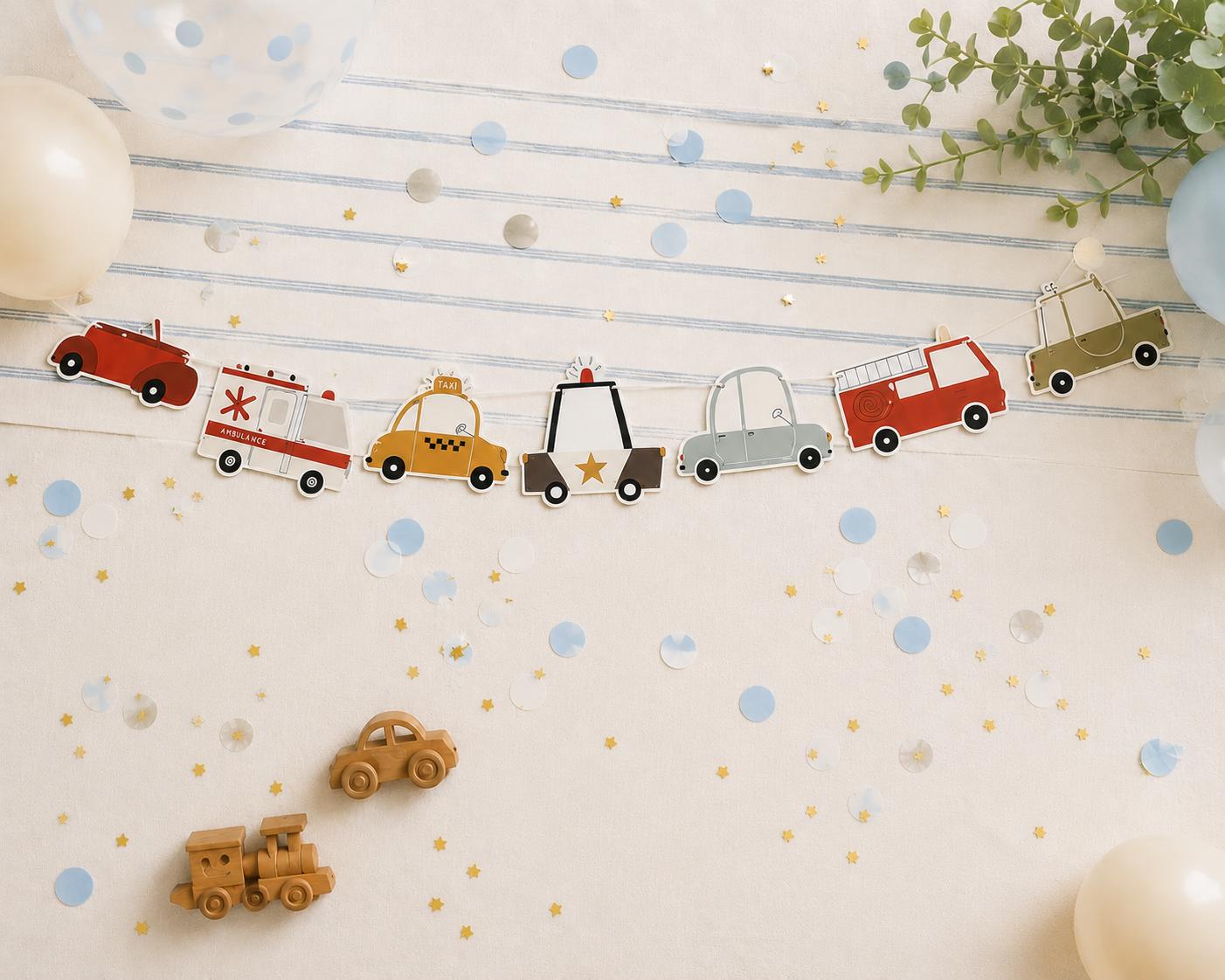 Transportation Birthday Banner | Vehicles Party Decorations | Honk Beep Vroom Banner | Car Birthday Party Decor | Truck Theme Party