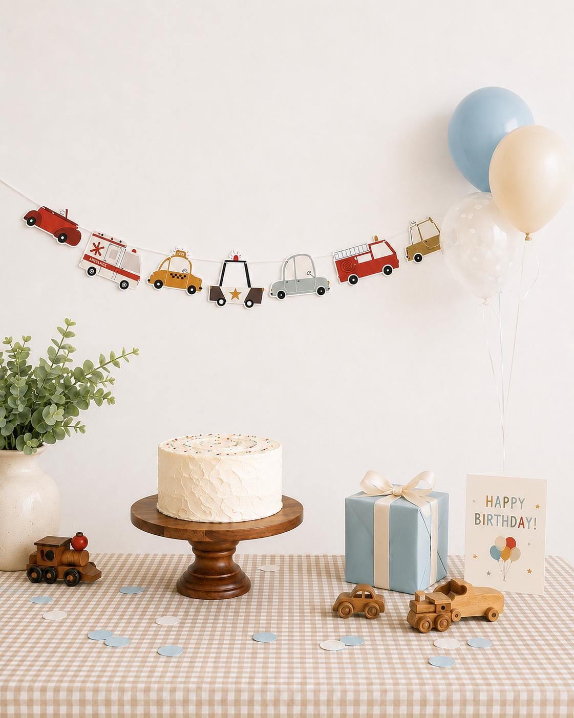 Transportation Birthday Banner | Vehicles Party Decorations | Honk Beep Vroom Banner | Car Birthday Party Decor | Truck Theme Party