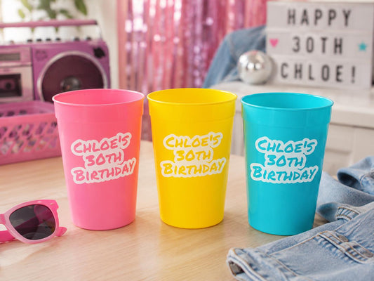 I Love the 90'S PARTY CUPS - 90s Birthday Cups 90s Party Cups 90's Decorations 90's Birthday Party 90's Birthday Party Decorations 90s