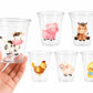 FARM PARTY Cups - Farm Cups Farm Animal Cups Farm First Birthday Farm Baby Shower Barnyard Party Farm Birthday Decorations Farm Party Favors