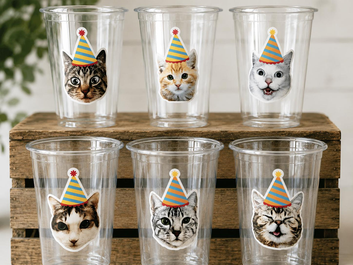 Cat Party Cups, Cat Birthday Cups, Cat Party, Cat Treat Cups, Cat Party Cups, Cat Decorations, Cat Cups, Kitty Party Cups, Cat Party Favors