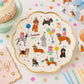 Dog Party Plates, Puppy Birthday Party Plates, Dog Birthday Decorations, Pawty Tableware, Gold Foil Paper Plates, Dog Party Supplies, 8 Ct