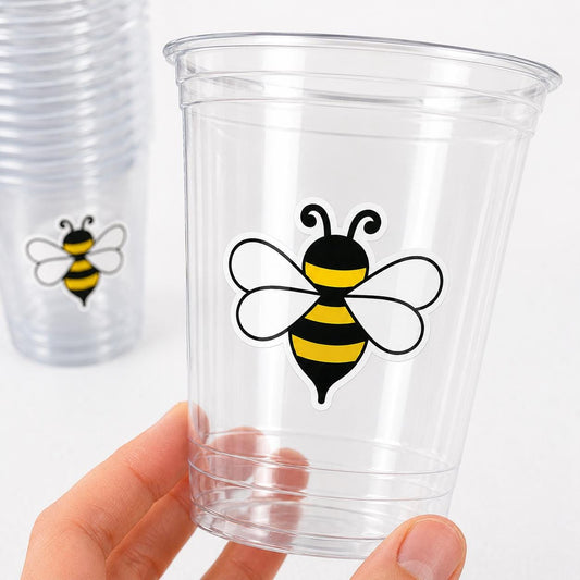 BEE PARTY CUPS - Bee Baby Shower Cups BaBee Shower Cups Sweet as can Bee Bumble Bee Party Favors Bee Decorations Bee Party Supplies Favors