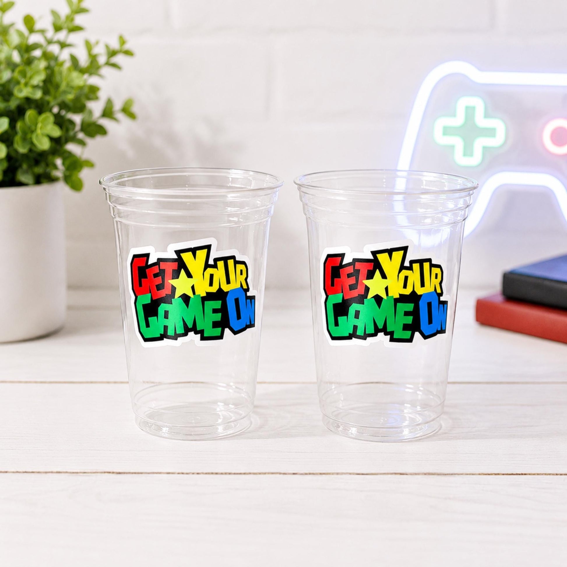 VIDEO GAME PARTY Cups - Video Game Cups Video Game Party Cups Level Up Party Decorations Gamer Baby Shower Decorations Video Game Birthday