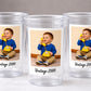 Ships Fast Personalized Photo Cups – 16oz Custom Party Cups, Vintage Est Year Picture Cups, Birthday Parties Favors Decorations Supplies