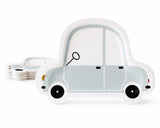 Car Party Plates | Car Shaped Paper Plates for Birthday Party | Transportation Theme Decorations | Kids Party Supplies | Car Party Supplies