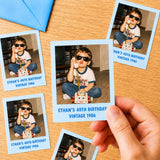 Custom Photo Stickers | Personalized Picture Stickers with Name & Year | Birthday Party Favors | Custom Party Favor Stickers | Face Stickers