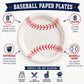 Baseball Paper Plates | Sports Party Plates | Baseball Birthday Decorations | Disposable Party Supplies | Baseball Party Supplies | 8 Count