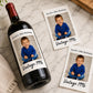 Personalized Wine Bottle Label with Photo | Vintage Year Wine Label | Custom Birthday Gift | Anniversary, Retirement Decor