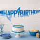 Shark Birthday Banner, Shark Birthday Decorations, Shark Happy Birthday Banner, Ocean Theme Party Decor, Under The Sea Party Supplies Theme