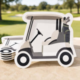 Golf Cart Dessert Plates 12ct | Golf Party Supplies | Hole In One Birthday Decorations | Golf Retirement Party Plates | Golf Theme | 8 Count