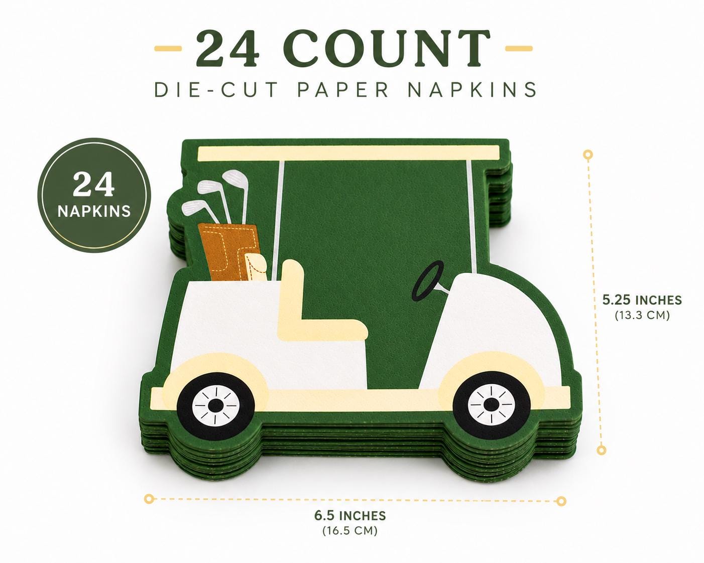Golf Cart Party Napkins | Golf Birthday Party Supplies | Golf Retirement Decorations | Par Tee Party | Hole In One Party Decor | Golfing