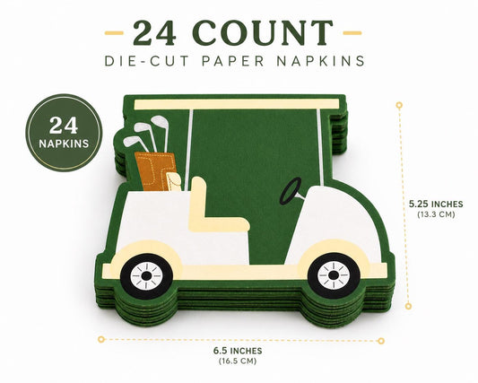 Golf Cart Party Napkins | Golf Birthday Party Supplies | Golf Retirement Decorations | Par Tee Party | Hole In One Party Decor | Golfing